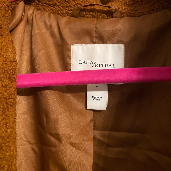 Daily Ritual Brown Textured Coat - Picture 2 of 4